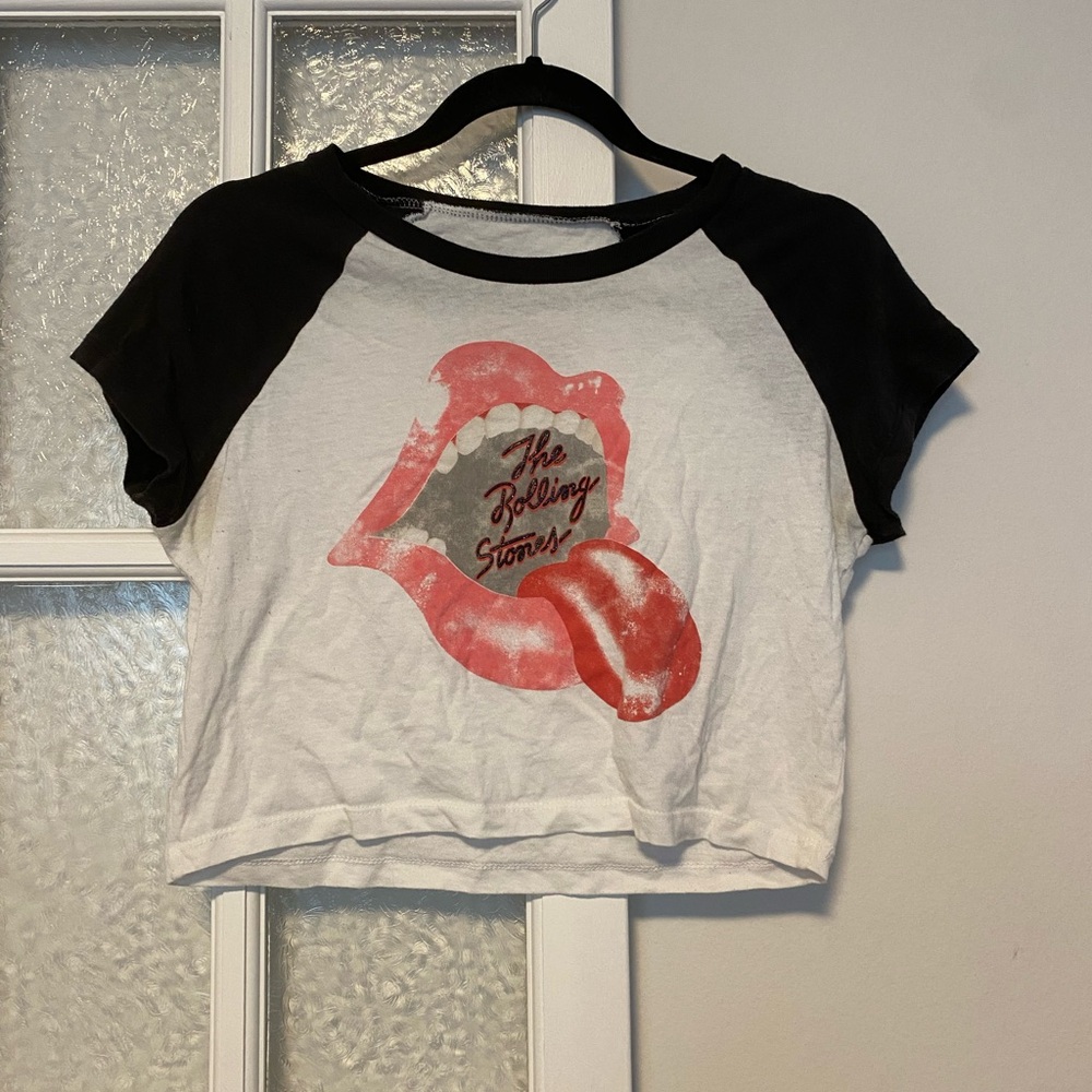 Rolling Stones Cropped Band Tee